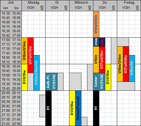 Trainingsplan Sommer 2010